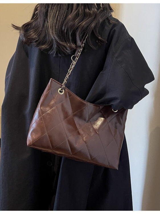 バッグ女2023小衆大容量トート腋の下バッグ秋冬シングルショルダー通勤バッグ高級感放浪バッグ|undefined