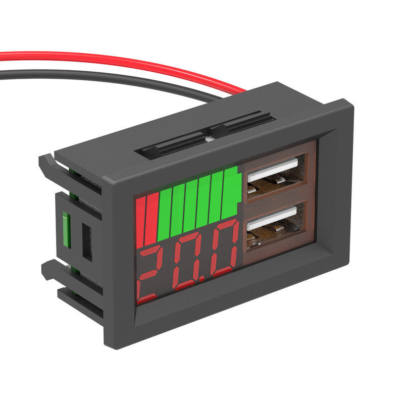 【Pqv58A】Dual Voltage and Power Display + Dual USB Phone Charging, Lead-Acid, Ternary, Lithium Iron Battery Options Available 【Pqv58A】Dual Voltage and Power Display + Dual USB Phone Charging, Lead-Acid, Ternary, Lithium Iron Battery Options Available