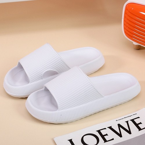 批发夏季浴室洗澡居家室内情侣厚底EVA一字男女踩屎感拖鞋软家用