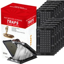 跨境版塑料强力粘鼠板防水防潮强力胶捕鼠器物理灭大老鼠贴亚马逊