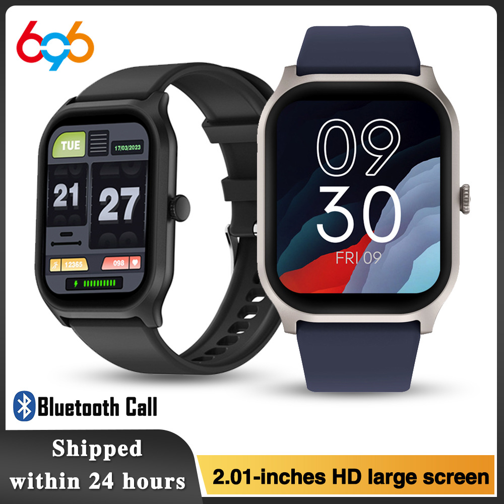 Reloj inteligente transfronterizo ZL77J con llamadas Bluetooth, pantalla de alta definición de 2.01 pulgadas, podómetro, monitorización de ejercicio, frecuencia cardíaca y presión arterial.