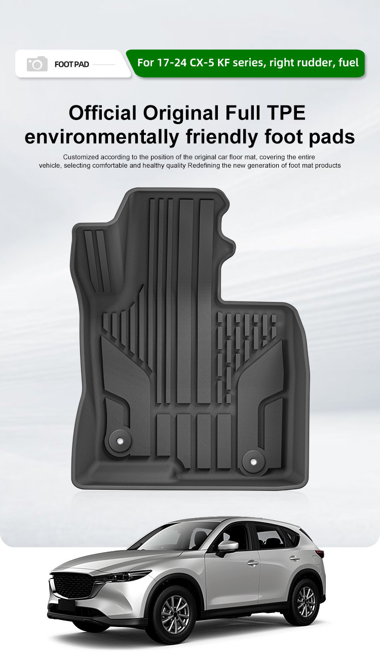 Car Floor Mats for 17-24 Mazda CX-5 KF Waterproof TPE