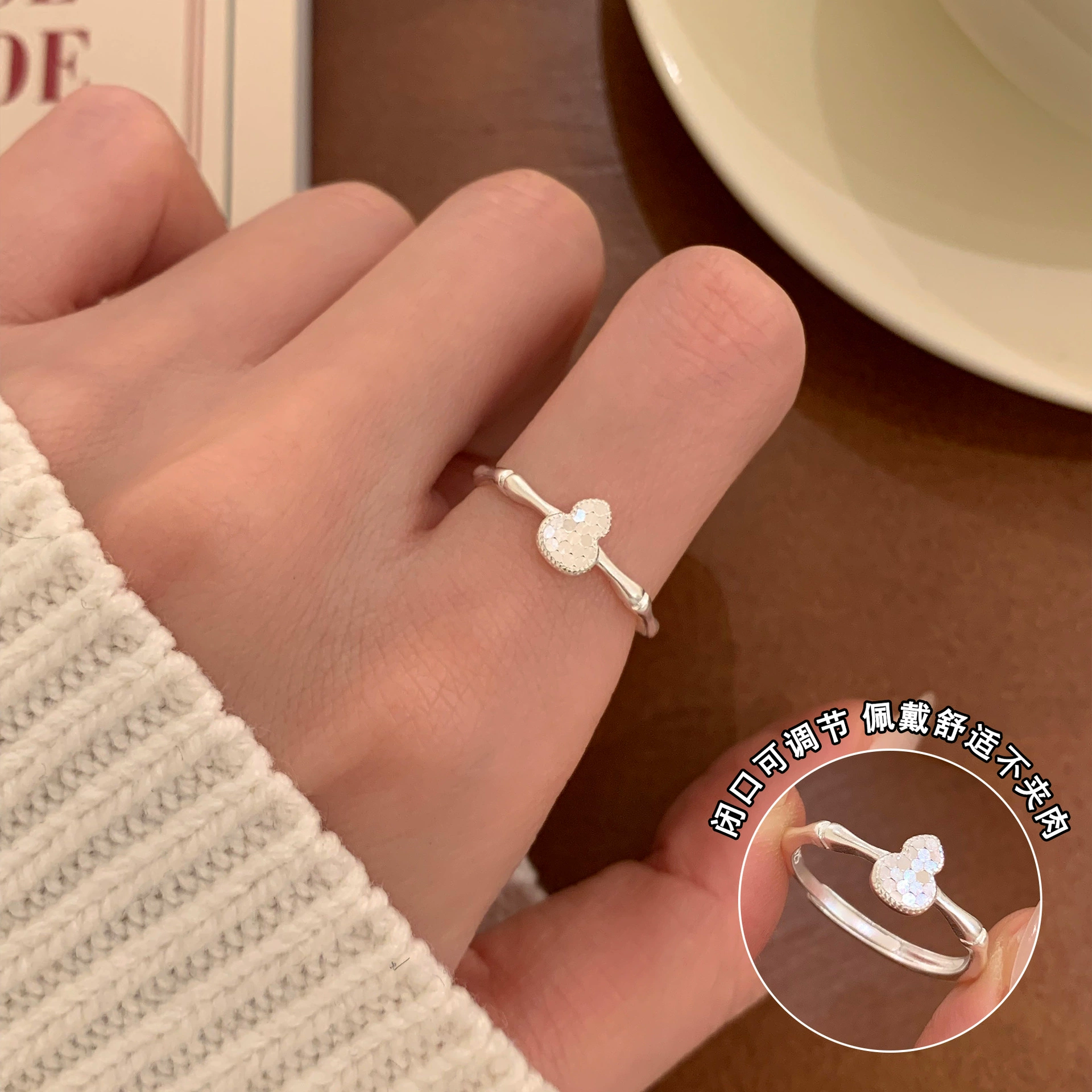Кольцо Universal JZ серии, серебро 925, регулируемое, ретро летний лёгкий люкс