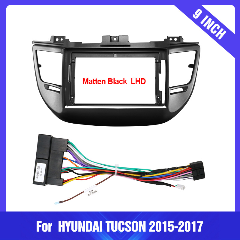 Car Central Control Large Screen Navigation Face Frame Versatile Frame Modification Panel Suitable for 15-17 Hyundai Tucson