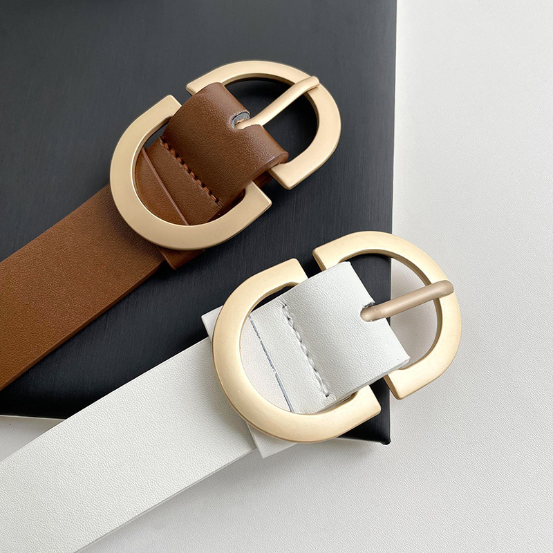 Nuevo estilo coreano de moda personalizada hebilla de la correa de las mujeres elegante vestido de todos los partidos traje cinturón negro