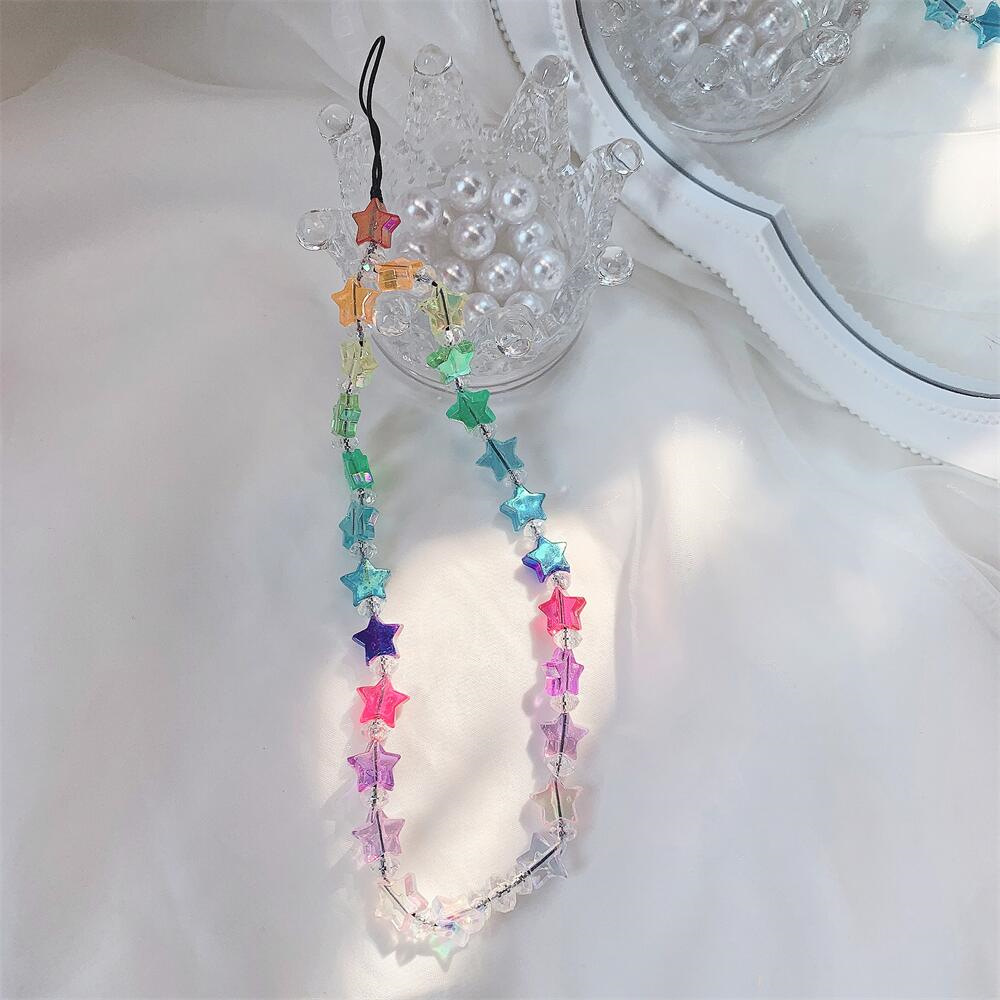 10g Weight Mobile Phone Chain Classification 1 Piece Quantity Daily Occasion Acrylic Material Star Pattern Vacation, Simple Style Style 1 Piece Vacation Simple Style Star Acrylic Mobile Phone Chain 5