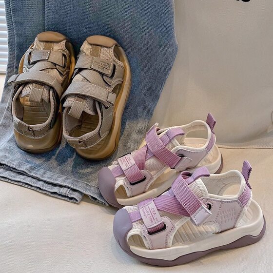 Girls Sandals Summer 2025 New Children Sports Baotou Girls Beach Shoes Boys Shoes Summer Middle and Big Kids