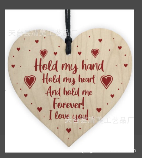 Colgante de pieza de madera de amor estilo amor 1 paquete