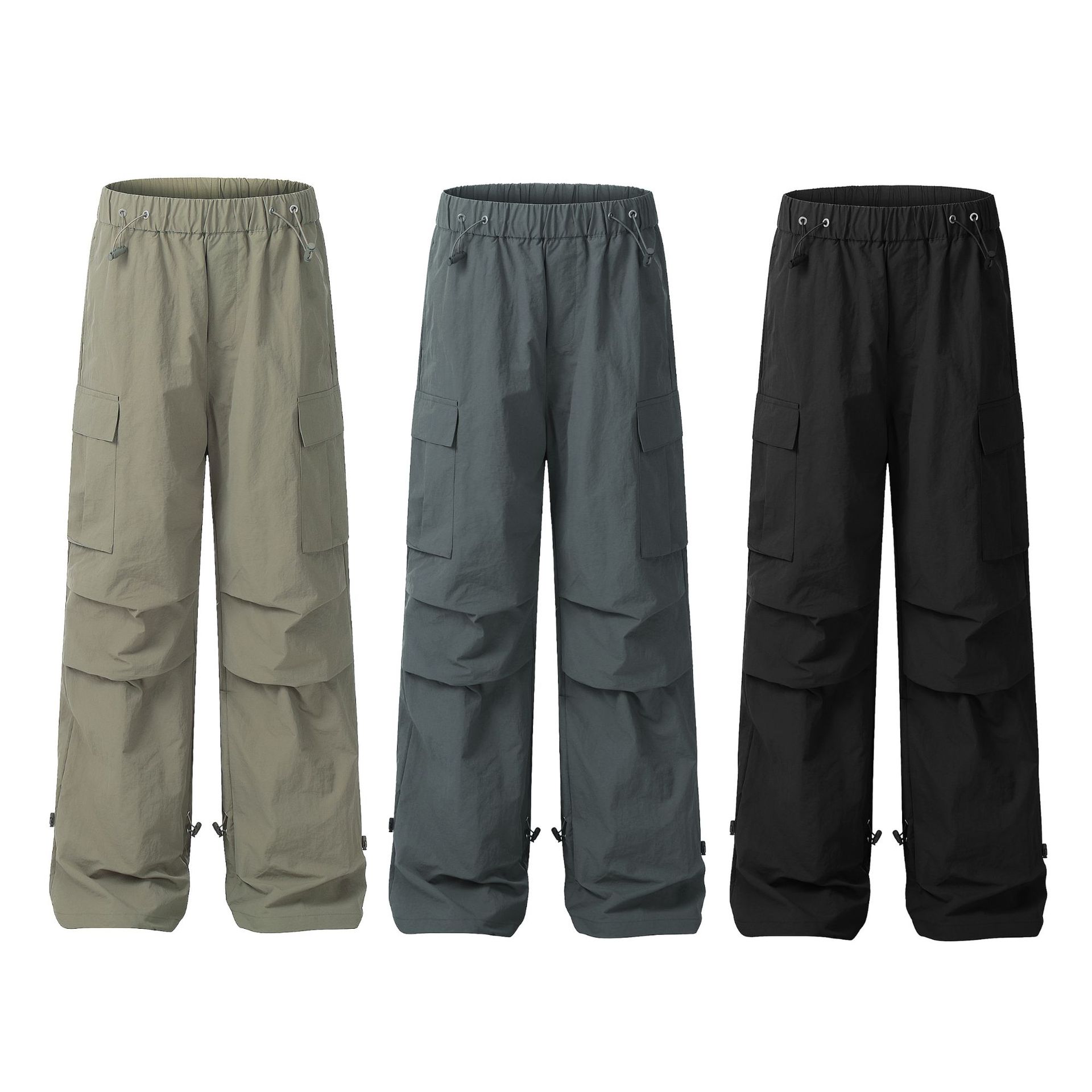 Pantalones cargo paracaidistas, secado rápido, ligeros y transpirables, estilo retro suelto