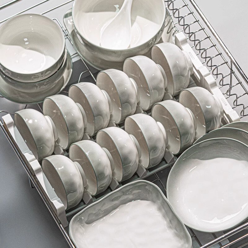 2026 New Nordic Style Gradient Light Gray Bowl and Plate Set Ceramic Tableware Casserole Housewarming Gift