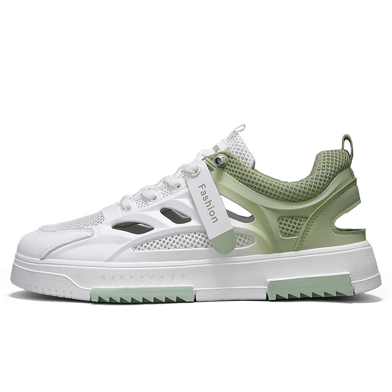 Zapatos de red para hombre 2025 nuevo verano transpirable delgado malla hueca zapatos de malla deportiva zapatos de moda blancos de verano para hombre