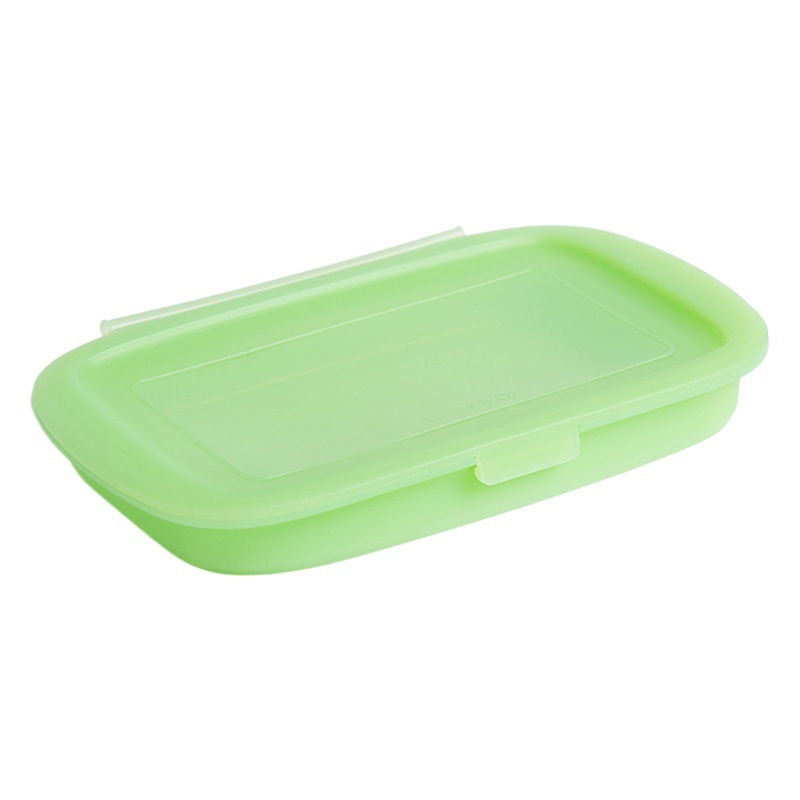 Lid Silicone Folding Preservation Box Vegetable and Fruit Preservation Box Lunch Box Silicone Folding Lunch Box Lunch Box Retractable