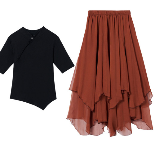 Square dance clothing new national trend classical dance ethnic dance training suit silk pleated long dress performance outfit set for women