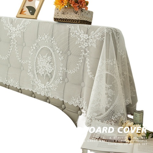 French-style hollow fringe edge bedroom headboard cover cushion sofa living room TV cabinet coffee table shoe cabinet dust cover cushion