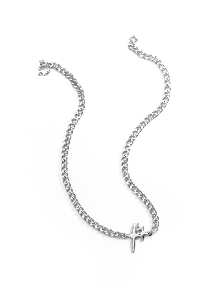 Daily Occasion IG Style Star Alloy Titanium Steel Plating Unisex Necklace Men Chain Necklaces