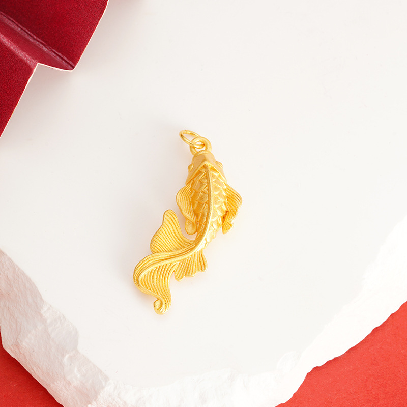 Big Fish Begonia trenzado cuerda colgante nacional retro Vietnam arena oro koi collar joyería de la aleación de cobre no se desvanece durante mucho tiempo