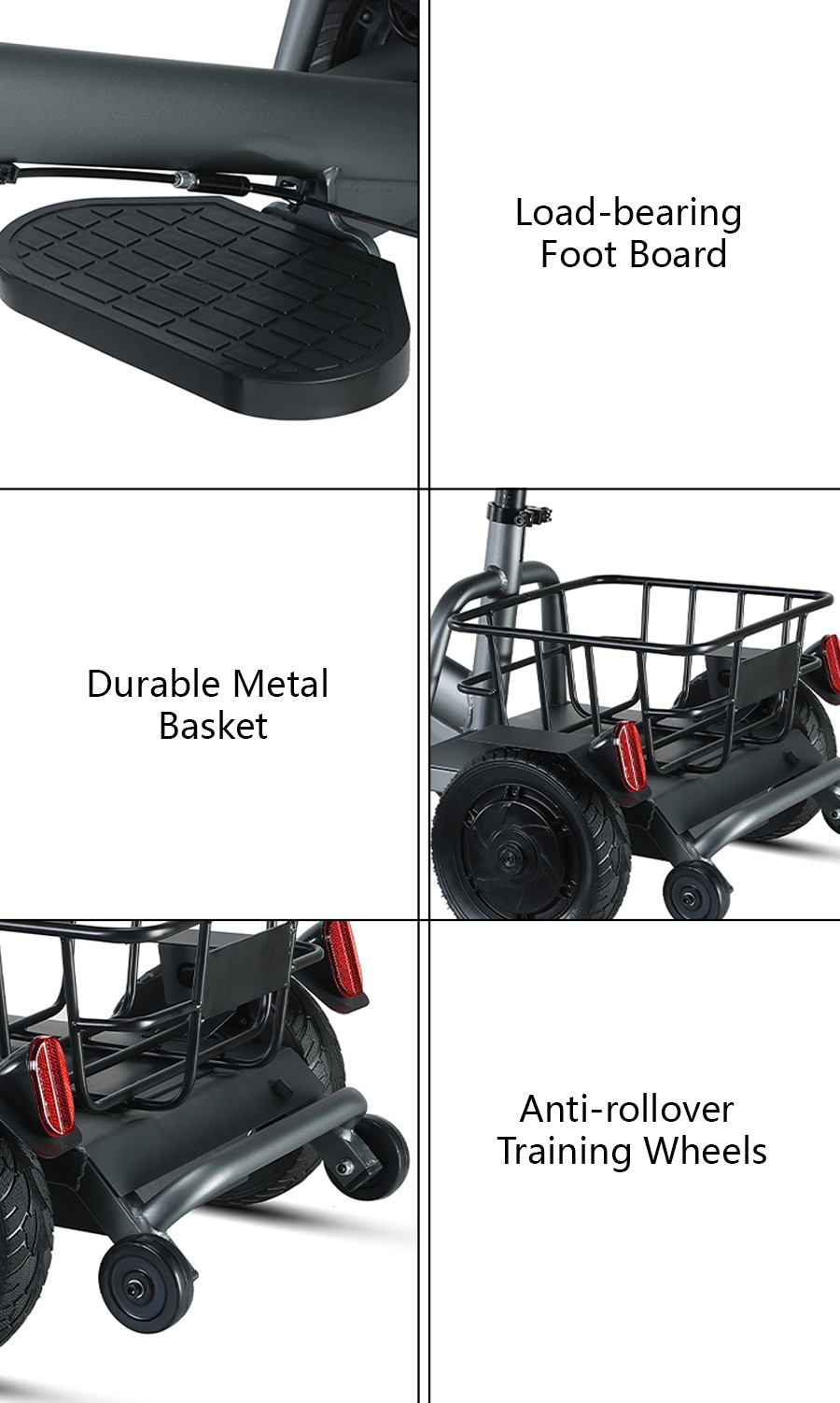 Cross-Border Amazon Dropshipping Aluminum Alloy Lightweight Folding Electric Three-Wheel Scooter for the Elderly Home Lithium Battery Car