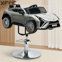 理发店儿童理发椅网红银色汽车美发椅发廊专用剪发椅升降宝宝座椅