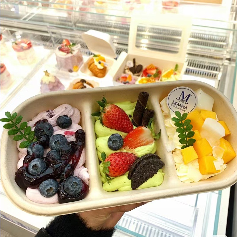 Salsa para mojar al estilo japonés, pastel de tres sabores, caja bento, té de la tarde, caja de picnic de varios cuadros, caja de comida ligera, lonchera de tres cuadros