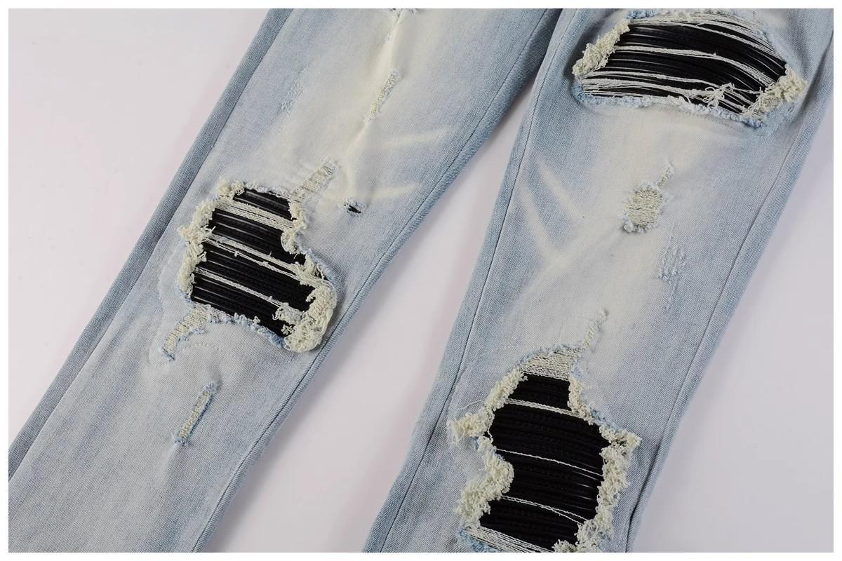 Hip Hop Trendy Ripped Skinny Jeans American Street Style Popular In Europe And America Perfect For A Niche Market Look 2026 Men's Denim_mkmklike.com