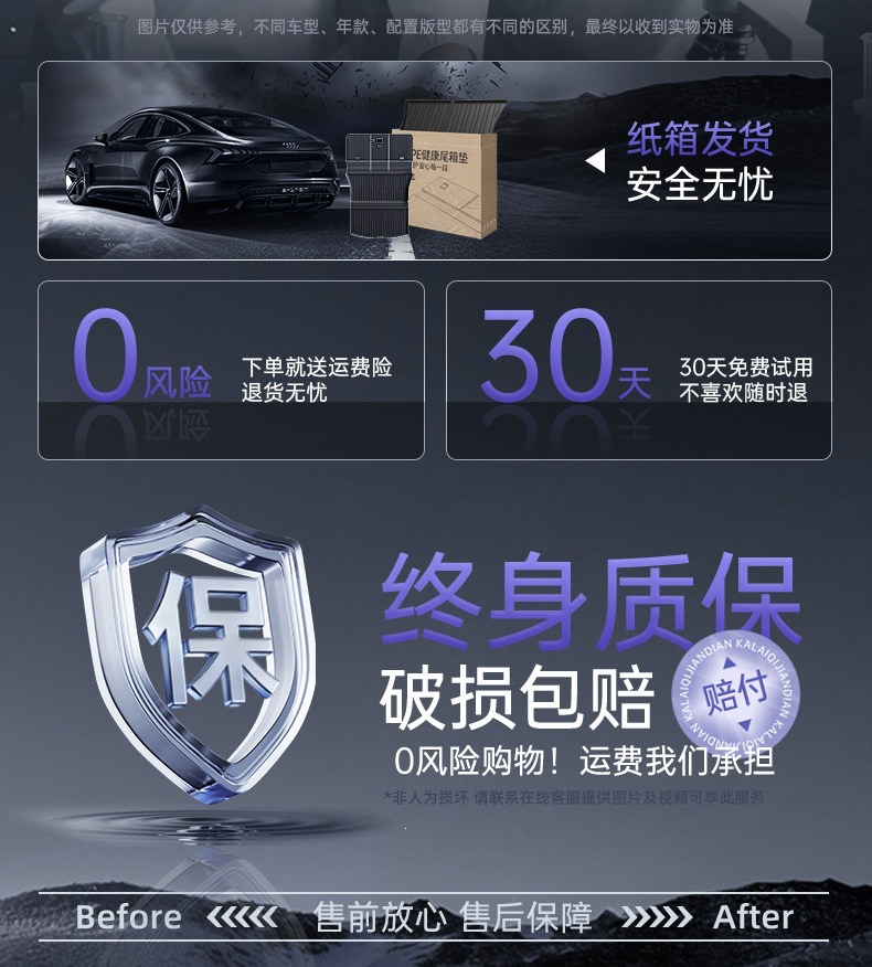 Suitable for 2026 Buick Zijing E7 trunk mat TPE floor mat accessories car supplies interior modification