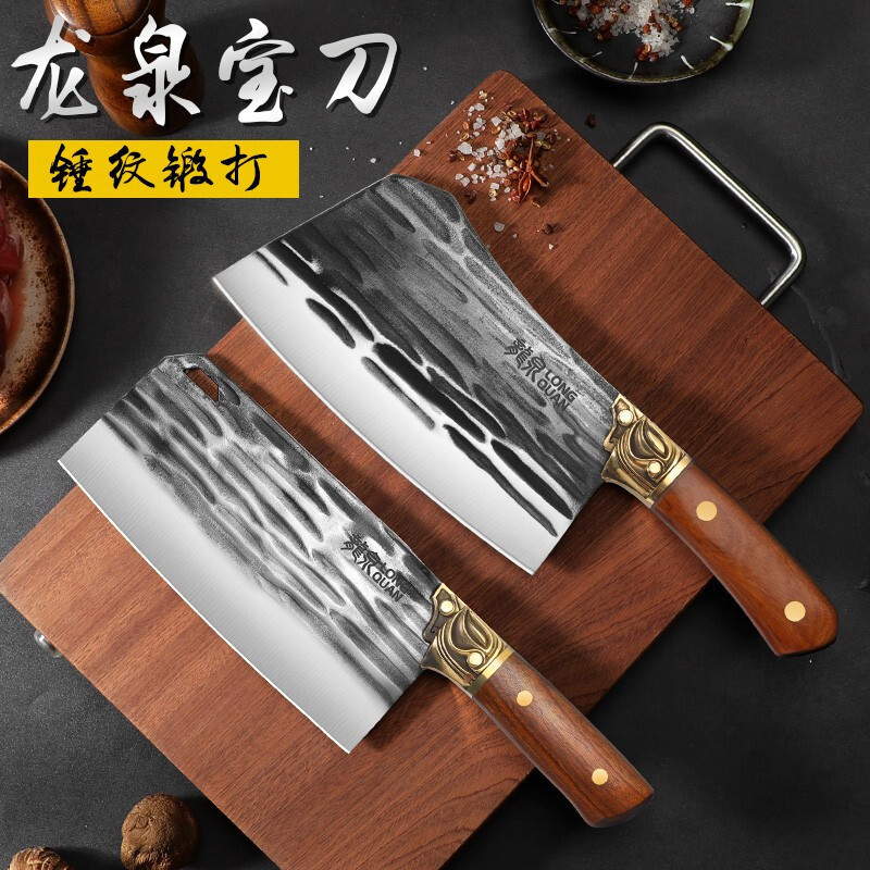 Longquan cuchillos domésticos cuchillos de cocina cuchillo de hueso comercial Longquan hueso carnicero cuchillo de cocina conjunto cuchillo de corte de hueso forjado corte