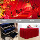 Golden Velvet Fabric Fleece Thickened Red Black Wedding Background Cloth Curtain Meeting Table Cloth Fabric Zhang Xiaoyue