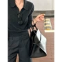 宽松春秋气质翻领打底衫