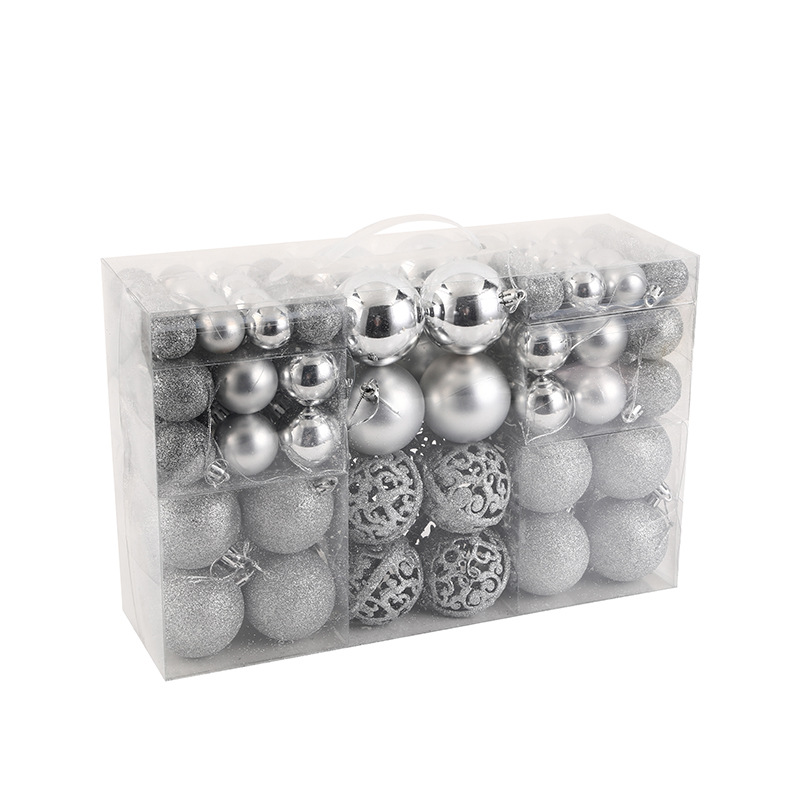 Bola de Navidad traje redondo barril caja cuadrada pintada 3cm4cm6cm decoración navideña bola colgante de Navidad bola decoración Navidad