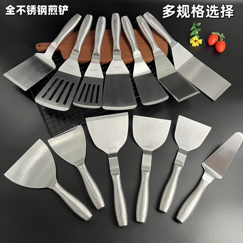 Espátula de Acero Inoxidable 420 para Pizza y Plancha Teppanyaki