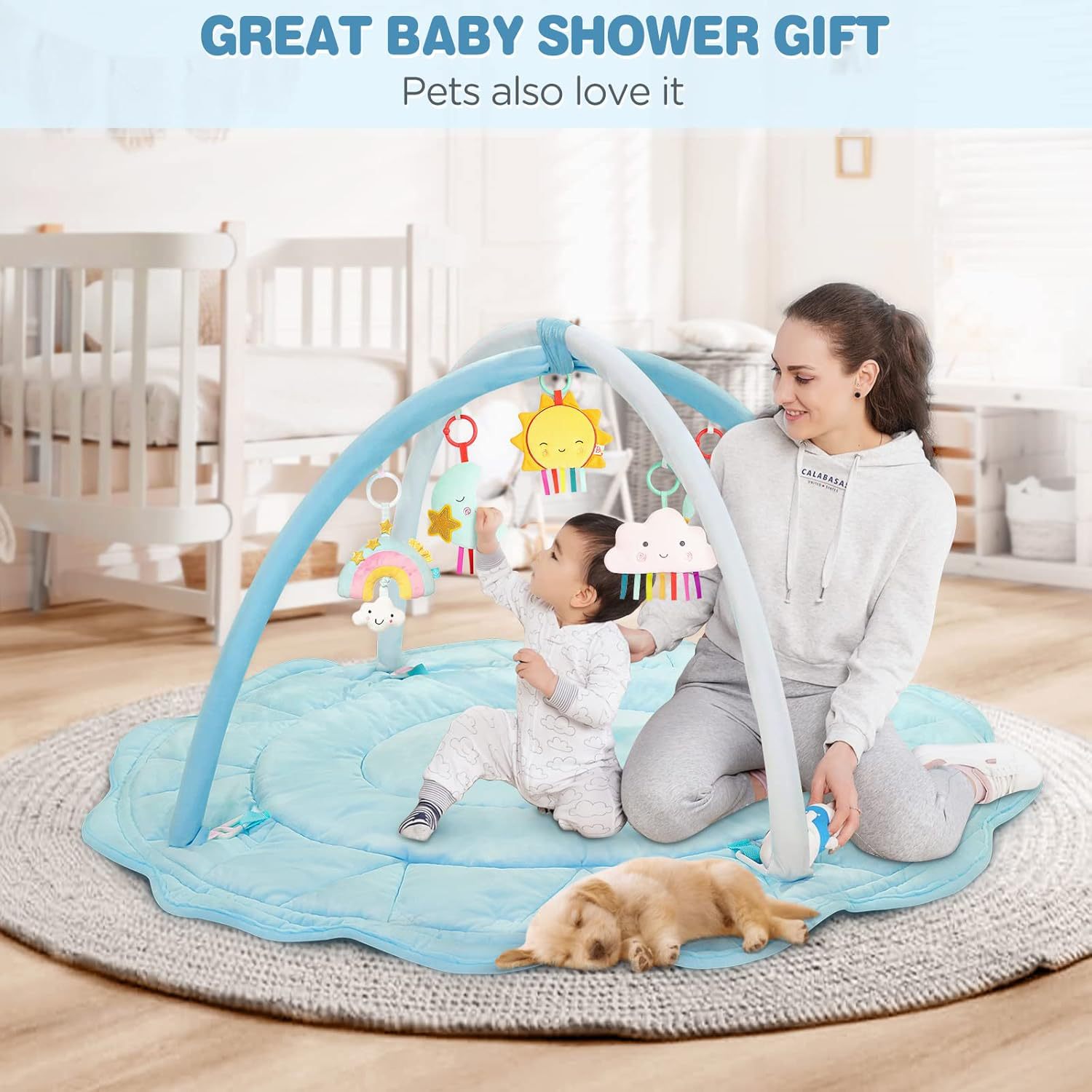 Factory Customized Baby Play Gym with Foldable Mat Frame Activity Center Easy to Install and Clean