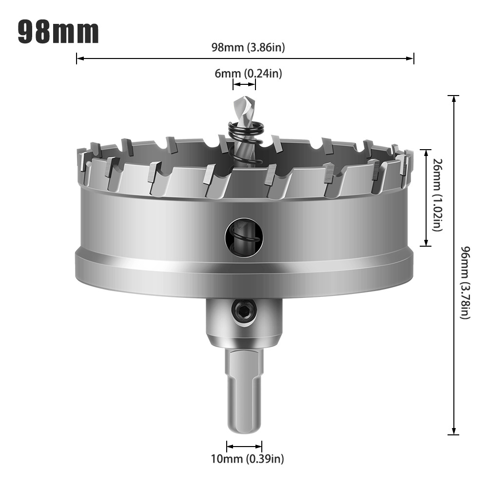Abridor de agujero de aleación 5A de alto grado Abridor de agujero de acero inoxidable de alto grado TCT