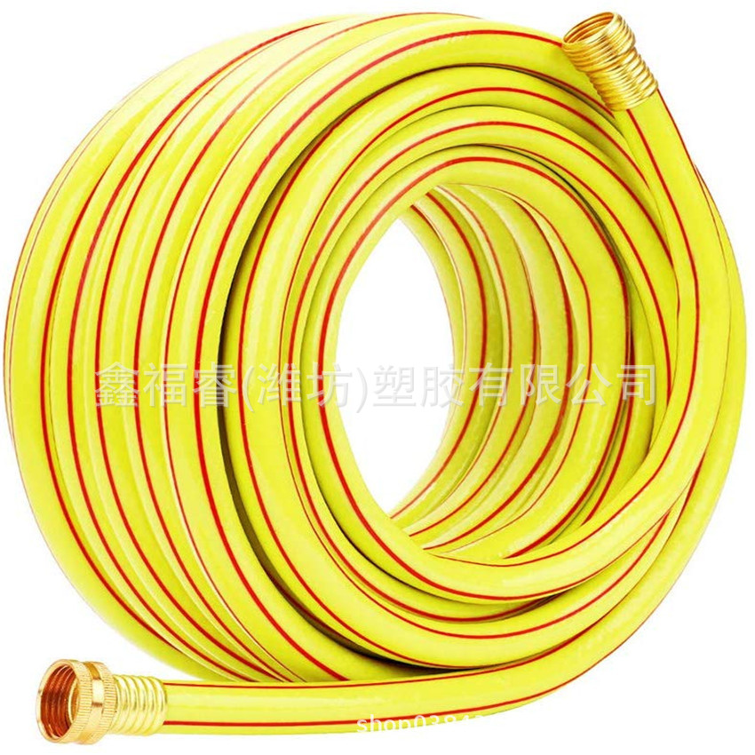 洗车水枪橘黄加厚花园水管 PVC网纹管 4分6分1寸蛇皮软管