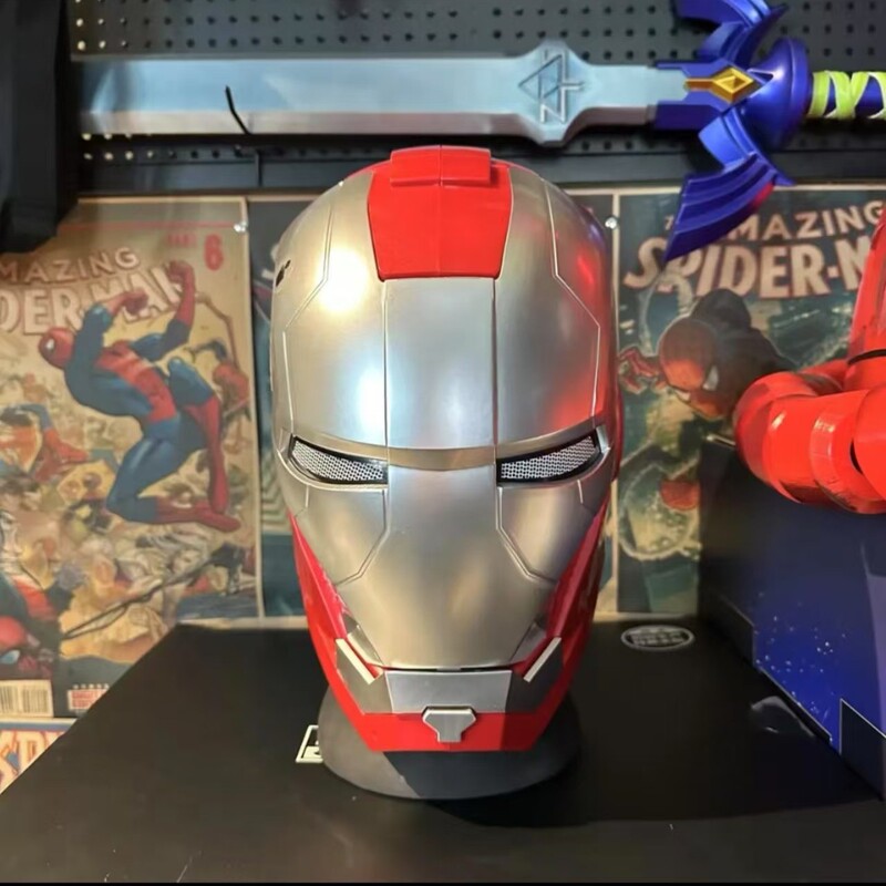 アイアンマンヘルメット mk5 ジャビスヘルメット発光手動開閉ウェアラブルクール子供用 cos マスクおもちゃ|undefined