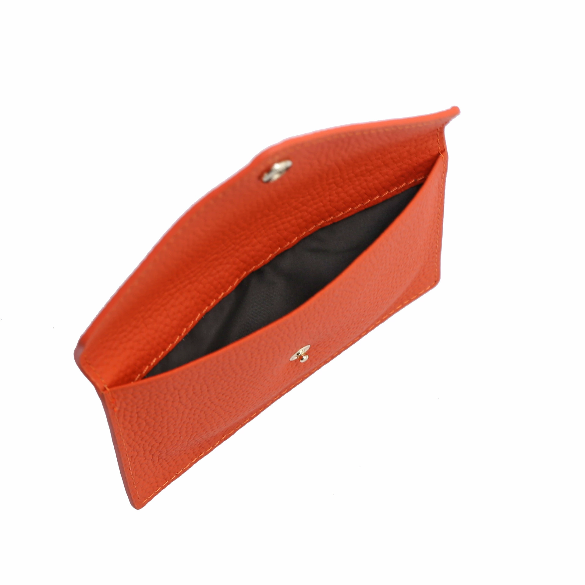 Short leather capacious wallet, cowhide, genuine leather