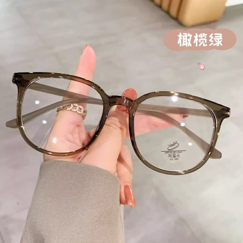 韓国の超軽量抗青色光メガネフレーム学生女性の大きなフレームメガネ大きな顔痩身Tik Tokライブストリーミング発送|undefined
