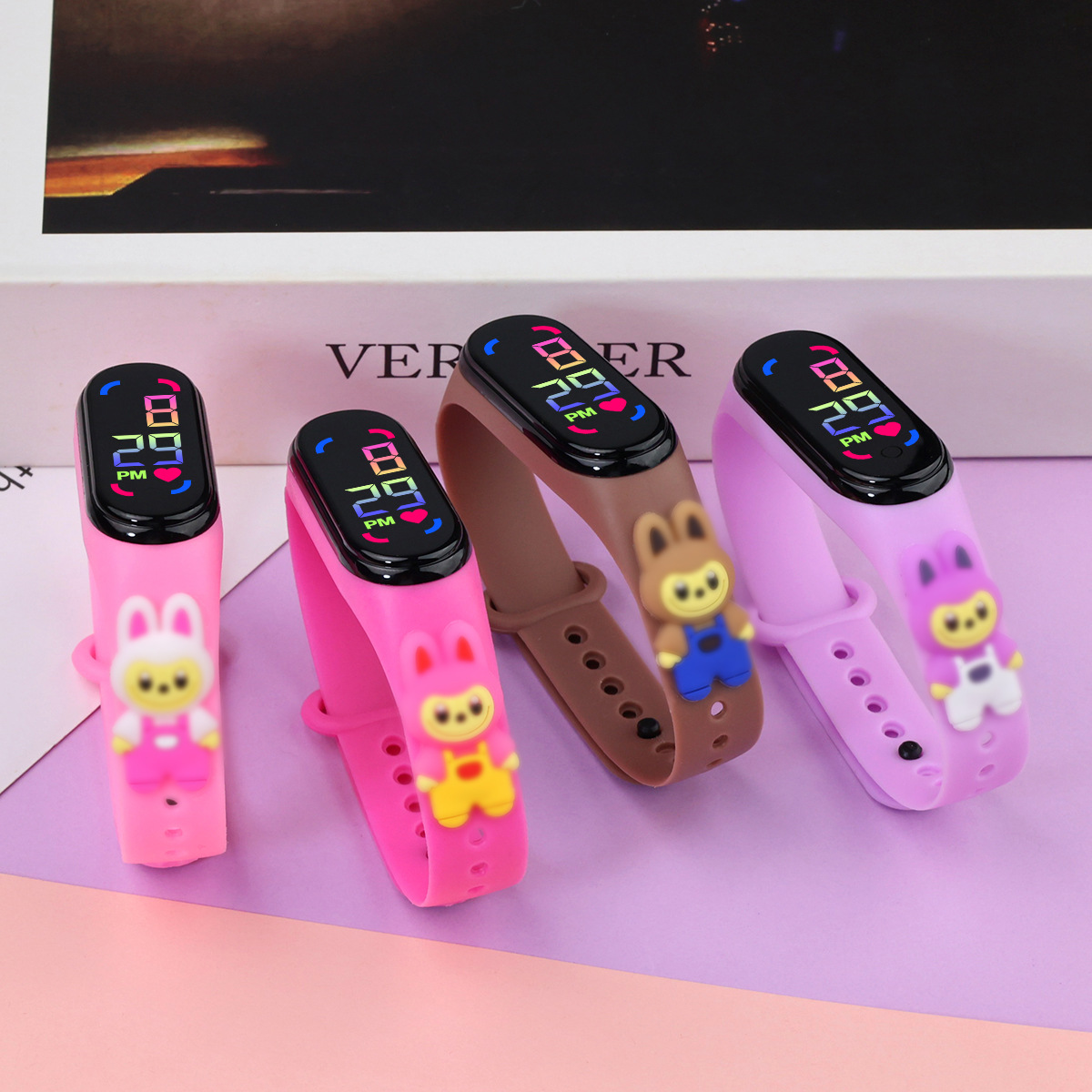 Foreign Trade New Style Cartoon Doll Led Watch Cute Simple Student Waterproof Creative Sports Digital Watch