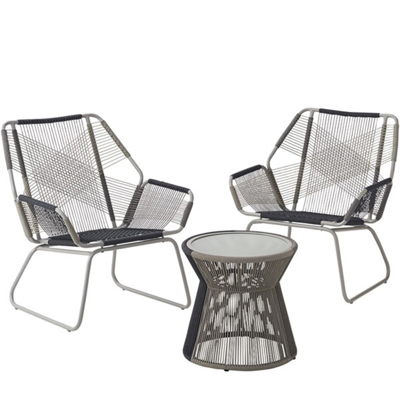 Simple ocio al aire libre Silla de ratán mesa de té de tres piezas al aire libre patio mesa y silla combinación balcón solo muebles de ratán image 5