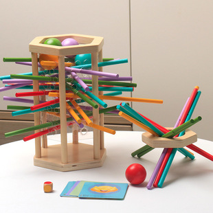 Cross-Border Wooden Leaning Tower of Pisa Children's Wooden Stick Chessboard Party Tabletop Interactive Game Kindergarten Early Education Toys