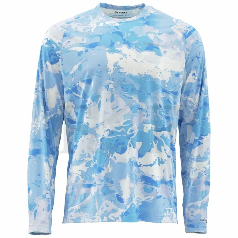 Simmsfishing Swirties Men's Spring and Summer New Sun Protection Breathable Long-Sleeved T-Shirt Fishing Clothing