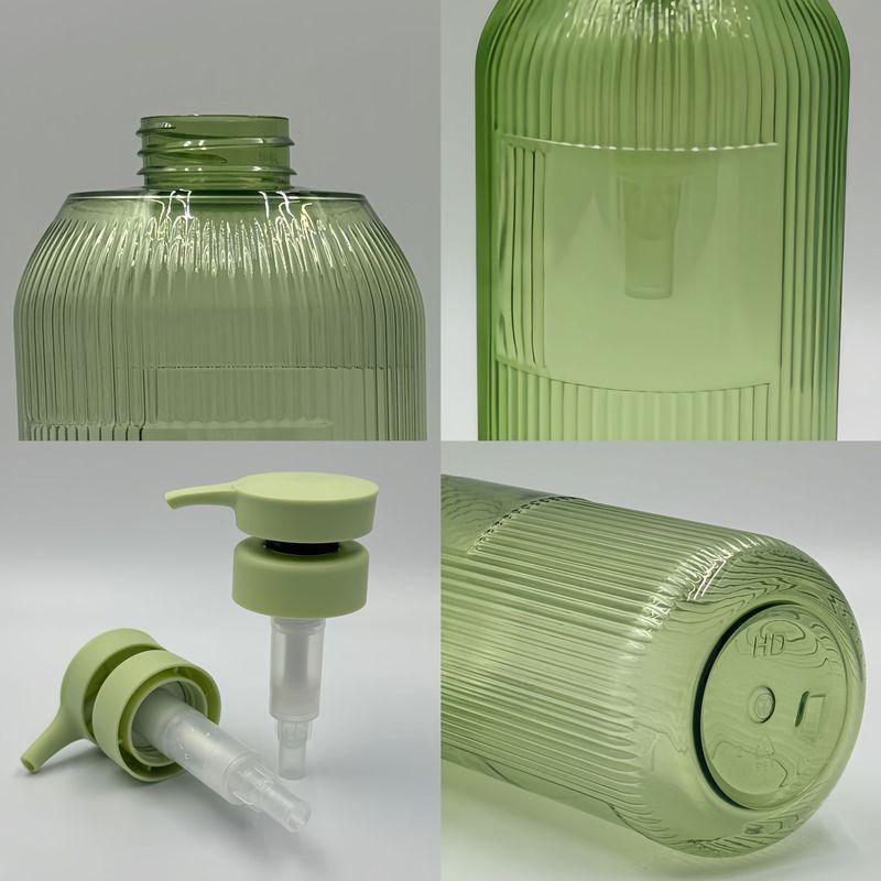 550ml/800ml32牙口洗发水沐浴露护发素瓶子洗护PET斜肩竖纹瓶包材|undefined