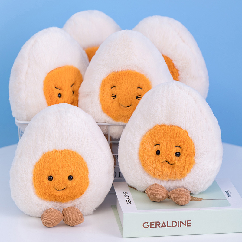 Huevo hervido muñeca juguete de peluche muñeca de huevo simulación muñeca pequeña muñeca de tela muñeca de bolsillo muñeca de espectáculo muñeca image 4