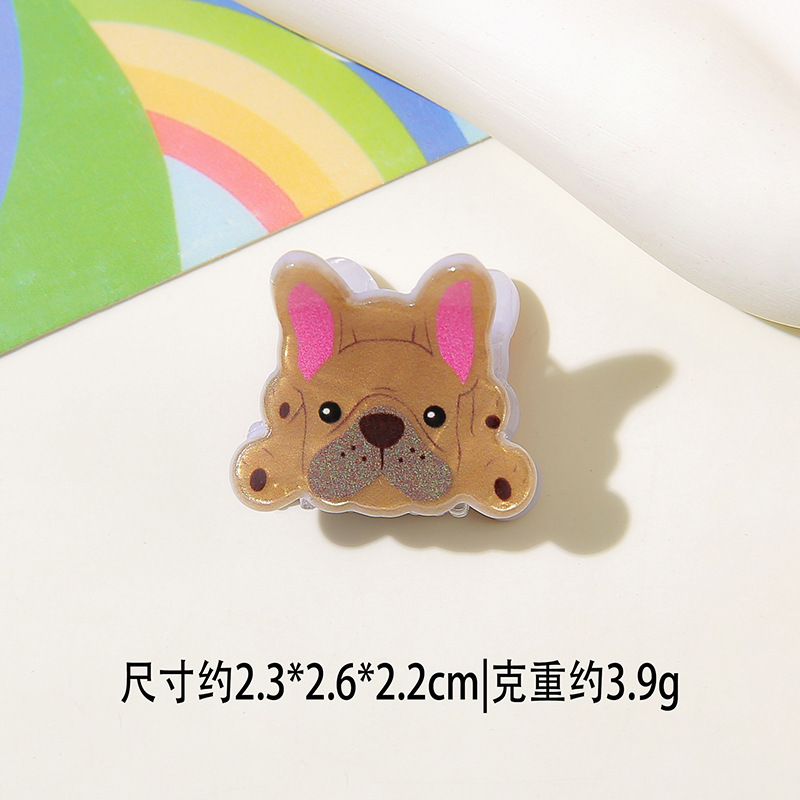 闪闪姑娘卡通动物宠物狗少女刘海夹可爱儿童小狗侧边夹装饰发夹子|undefined