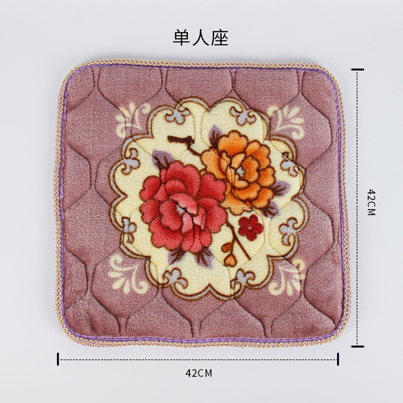 Cojín de algodón de peluche invierno estampado encaje calentamiento de algodón espeso silla cojín de cojín de cojín de comedor fábrica al por mayor