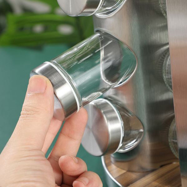 Rotating spice rack Cross-border kitchen spice bottle storage rack…