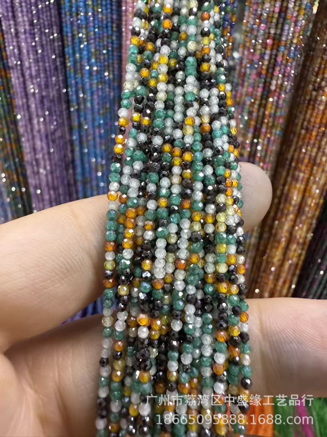Manufacturer's Direct Sales of 2mm Round Beads, Semi-Finished DIY Loose Beads, Handmade Clothing Spacer Beads, Jewelry Accessories, Source Faceted Zircon
