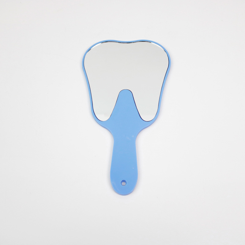 Dental espejo de la joyería del diente espejo de la Clínica oral pequeño espejo redondo de la joyería espejo cosmético en forma de diente espejo pequeño