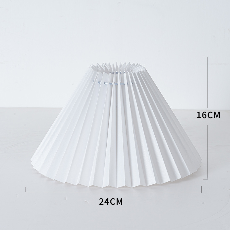 Table Lamp Fabric Pleated Lampshade Ins Style Chandelier Lampshade Bedside Accessories Jewelry Hotel Night Lampshade Manufacturer