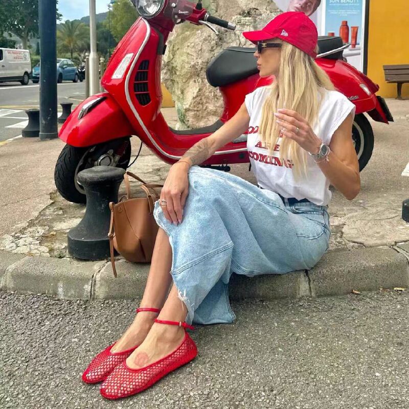 African Cross-Border In-Stock Special Offer: Large Sizes 35-45, Back-Tie Round-Toe Mesh Fashion Mary Jane Flat Shoes African Cross-Border In-Stock Special Offer: Large Sizes 35-45, Back-Tie Round-Toe Mesh Fashion Mary Jane Flat Shoes