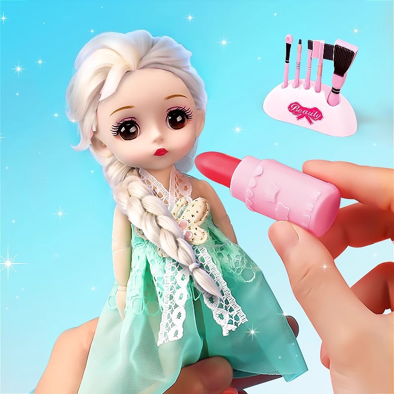 Juegos de juguetes de maquillaje para niños no tóxicos, niñas auténticas Lisa Aisha, princesa Aisha, caja de maquillaje, caja de vestuario